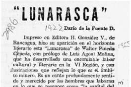 "Lunarasca"  [artículo] Darío de la Fuente D.