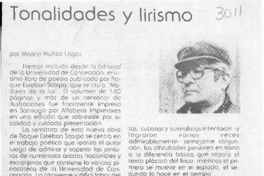 Tonalidades y lirismo  [artículo] Marino Muñoz Lagos.