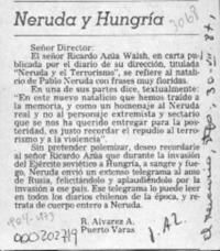 Neruda y Hungría