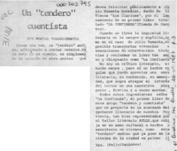 Un "tendero" cuentista  [artículo] Manuel Toledo (Manto).
