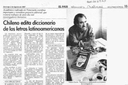 Chileno edita diccionario de las letras latinoamericanas  [artículo].