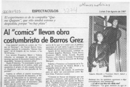 Al "comics" llevan obra costumbrista de Barros Grez  [artículo].