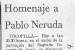 Homenaje a Pablo Neruda  [artículo].