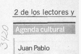Juan Pablo Riveros en sábados literarios  [artículo].