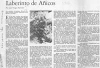 Laberinto de añicos  [artículo] Luis Vargas Saavedra.