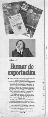 Humor de exportación  [artículo].