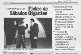 "Don Francisco", fiebre de Sábados Gigantes  [artículo] Alicia Oliva.