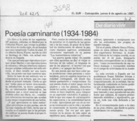 Poesía caminante (1934-1984)  [artículo] Cronos.