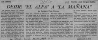 Desde "El Alfa" a "La Mañana"  [artículo] José Vargas Badilla.