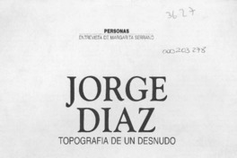 Jorge Díaz topografía de un desnudo  [artículo] Margarita Serrano