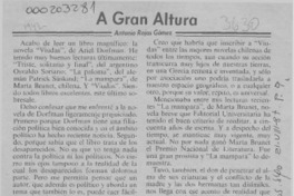 A gran altura  [artículo] Antonio Rojas Gómez.