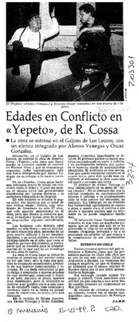 Edades en conflicto en "Yepeto", de R. Cossa  [artículo] J. A. M. H.
