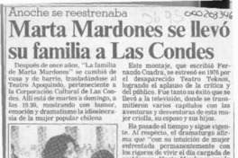 Marta Mardones se llevó su familia a Las Condes  [artículo].