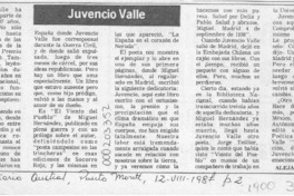Juvencio Valle  [artículo] Alejandro Meza A.