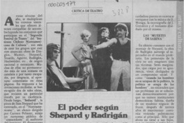 El poder según Shepard y Radrigán  [artículo] Sergio Palacios.