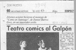 Teatro comics al Galpón  [artículo].