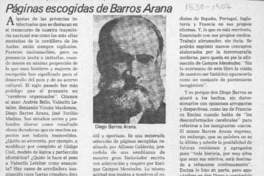 Páginas escogidas de Barros Arana  [artículo] Tito Castillo.