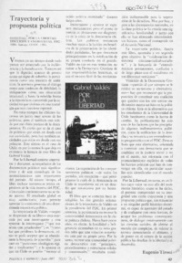 Trayectoria y propuesta política  [artículo] Eugenio Tironi.