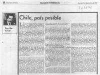 Chile, país posible  [artículo] Filebo.