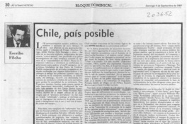 Chile, país posible  [artículo] Filebo.