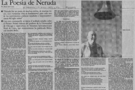 La poesía de Neruda  [artículo] René de Costa.