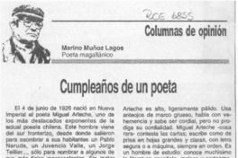 Cumpleaños de un poeta  [artículo] Marino Muñoz Lagos.