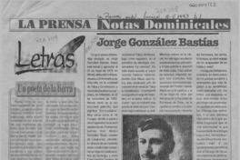 Jorge González Bastías  [artículo] Luis Merino Reyes.