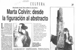 Marta Colvin, desde la figuración al abstracto  [artículo].