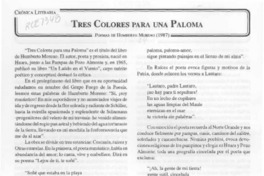 Tres colores para una paloma  [artículo] Carlos René Correa.
