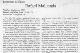 Rafael Maluenda  [artículo].