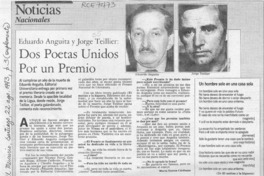 Dos poetas unidos por un premio  [artículo] María Teresa Cárdenas.