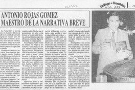 Antonio Rojas Gómez maestro de la narrativa breve  [artículo].