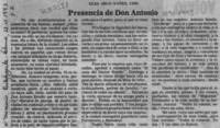 Presencia de Don Antonio  [artículo] Elsa Abud Yáñez.