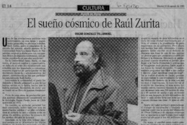 El sueño cósmico de Raúl Zurita  [artículo] Oscar González Villarroel.