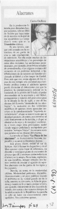 Alacranes  [artículo] Carlos Orellana.