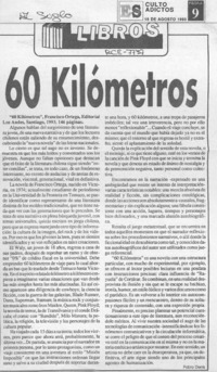 60 kilómetros  [artículo] Pablo Denis.