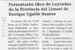 Presentarán libro de leyendas de la provincia del Limarí de Enrique Ugalde Santos