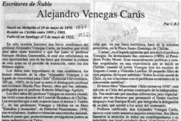 Alejandro Venegas Carús  [artículo] C. R. I.
