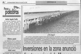 Inversiones en la zona anunció director nacional de Museos  [artículo] Andrés Vidal de la Jara.