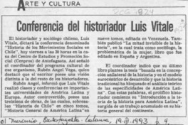 Conferencia del historiador Luis Vitale  [artículo].