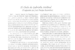 El Chile de Gabriela Mistral