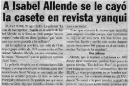 A Isabel Allende se le cayó la caseste en revista yanqui