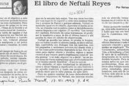 El libro de Neftalí Reyes  [artículo] Nelson Navarro Cendoya.