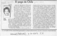El pago de Chile  [artículo] María Cristina Menares.