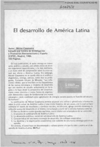 El desarrollo de América Latina  [artículo] M. P. L.