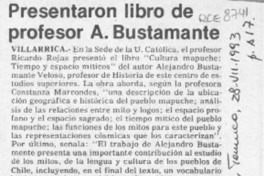 Presentaron libro de profesor A. Bustamante  [artículo].