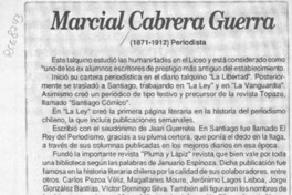 Marcial Cabrera Guerra  [artículo].