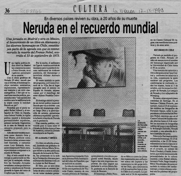 Neruda en el recuerdo mundial  [artículo].