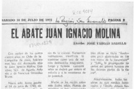 El abate Juan Ignacio Molina  [artículo] José Vargas Badilla.