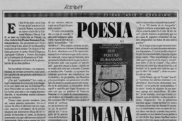 Poesía rumana  [artículo] Fernando Quilodrán.